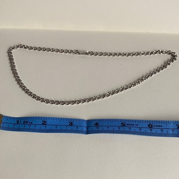 Double Cable Chains in Brass with White Plating Finish - Picture 1 of 5